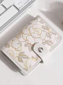 Exquisite Floral Credit Card Holder With Multiple Slots, Large Capacity, Compact And Portable, Suitable For Driver's License, Business Cards And Other Documents, Mini Lightweight Zipper Design, Perfect Gift For Wedding Bride, Mother's Day, Birthday, Holiday, Back To School, Graduation, Christmas, Easter - Multicolor - View 12