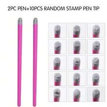 [Multi-Pattern Nail Art Stamps]6pcs/Set Random Style Nail Art Stamp Set | Floral & Butterfly Design Stamping Tools | 3-Second Quick Image Transfer, Essential For Beginners & Nail Salons - Hot Pink - View 8