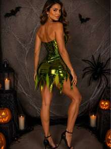 Women Short Dresses - Green - View 9
