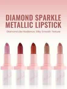 Pudaier Lipstik Metalik - Kilau Tahan Lama, Cahaya Mewah, dan Pancaran Seperti Berlian | Tahan Air & Tahan Keringat | Alat Kecantikan Wajib Dimiliki | Hadiah Sempurna untuk Wanita - 09 - View 6