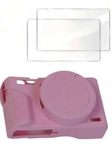 3pcs/Set Compatible With G7X Mark III/G7X3 Camera Protective Case + LCD Screen Protector Film Set, Soft Silicone Protective Case, Powershot G7X Mark III Protective Cover Multi-Color, With Detachable Lens Cap And Screen Protector Film Accessories, Slim Fit, 9H Tempered Glass, Set Includes: Silicone Protective Case * 1, Screen Protector Film * 2 (Camera Not Included) - View 9