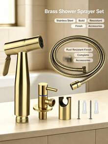 Self-Cleaning Shower Head Bidet Sprayer Set, 304 Stainless Steel Cold Water Spray Gun, Handheld Toilet Bidet Sprayer Set - A - View 8
