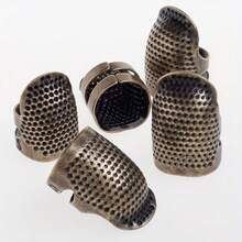 1pc Vintage Metal Sewing Thimble, Adjustable Finger Protector For Needlework And Handicrafts, Home Hand Sewing Cross Stitch Thimble, DIY Sewing Tool - Multiple Styles - View 2