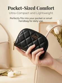 Mesuca Officially Licensed Disney Card Wallet, Passport Holder,Card Holder,Travel Essential,Id Card Holder,Wallet,Koper,Quilted PU Leather Zip Around Mini Purse With Metal Logo - View 6