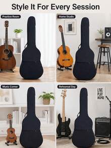 Multi-Size Multi Functional Guitar Carrying Bag, Padded Internal Acoustic Guitar Carrying Case, Suitable For Various Sizes With Lightweight Padded Guitar Backpacks, Protecting Instrument Guitar Bags And Boxes, Instrument Guitar Bags And Boxes - Multicolor - View 8