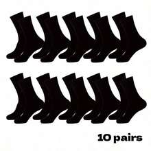 20/10/5/3/1 Pairs Spring/Summer Mid-Calf Maternity Socks, Classic Versatile Neutral Style, Suitable For Daily Wear, Maternity Holiday Gift, Women's Solid Color Wide Cuff Comfortable Minimalist Maternity Socks, Moisture-Wicking, Breathable, Autumn/Winter Sports, Casual, Business Occasions, Christmas Gift - Black - View 16