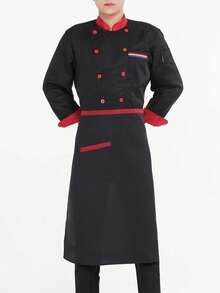 Half Apron, Chef Cooking Kitchen Restaurant Apron, Unisex, Fashion Housework Workwear, Cooking Kitchen Apron, BBQ Painting Apron - Multicolor - View 6