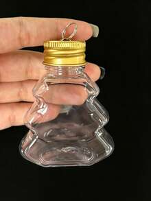 10/1pc Refillable Christmas Tree Shaped Hanging Ornament, 50ml Clear Plastic Ball Bottle, DIY Fillable Color, Suitable For Christmas Tree, Holiday Party Decoration - Multicolor - View 8