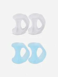 Gel Toe Separators, 2/4 Pack Durable Toe Spacers, Silicone Toe Spreading Pads, Unisex, Easy To Wear - Multicolor - View 3