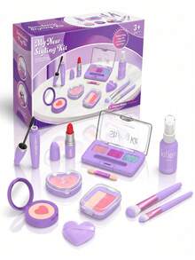 Set Riasan Mainan untuk Anak Perempuan, 11 Buah Set Kosmetik Mainan dengan Kotak Penyimpanan, Riasan Tiruan, Mainan Edukatif untuk Bermain Peran, Hadiah Ulang Tahun Anak-Anak, Hadiah Natal dan Halloween - MultiWarna - View 11