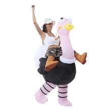 1pc (Air Blower Not Included) Rideable Animal Cosplay Costume, Adult Cosplay Outfit, Rideable Half-Body Funny Costume, Party Performance, Holiday Atmosphere Gift - Multicolor - View 11