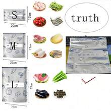 30入/10入抗菌鋁箔食品儲存袋，可重複使用，冷凍密封袋，自封式，可微波，延長食物保鮮，適合收納整理 - 彩色 - 查看 2