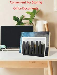 Metal Mesh Letter Organizer Desktop File Storage Rack Unisex Office Envelope Document Storage Back To School Halloween Christmas Gift Home Living Room Office Decor Travel Vacation Camping Party Favor School Essential Organizer Accessory - Multicolor - View 4
