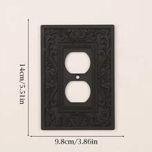 1PC 3D Printed Premium Plastic Gothic Vintage Carved Switch Plate, Retro European Style Wall Switch Decorative Panel, Halloween Personalized Soft Decor Switch Plate Suitable For Studio Wall Backdrop Scene - Multicolor - View 17