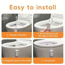 2pcs Toilet Light & Bathroom Light, Motion Sensor Night Light, Smart Light Sensor, 120° Wide Angle Coverage, 4m Detection Range, 8 Colors Optional, IP65 Dustproof Rating, Ideal Gift Choice, Suitable For Bathroom And Hallway - White - View 11