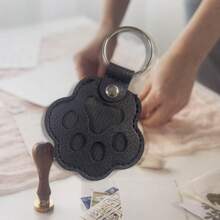 10pcs Pet Hair Memorial Keychain - Cute Paw Print Design, With Storage Space For Dog/Cat Hair, Pet Owner Keepsake, Unique Gift Idea - View 10