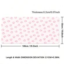 1 buah Alas Meja Motif Jejak Kaki Warna Pink, Alas Meja Persegi Panjang Besar untuk Kantor & Rumah, Alas Meja Panjang untuk Keyboard dan Mouse Gaming - View 12