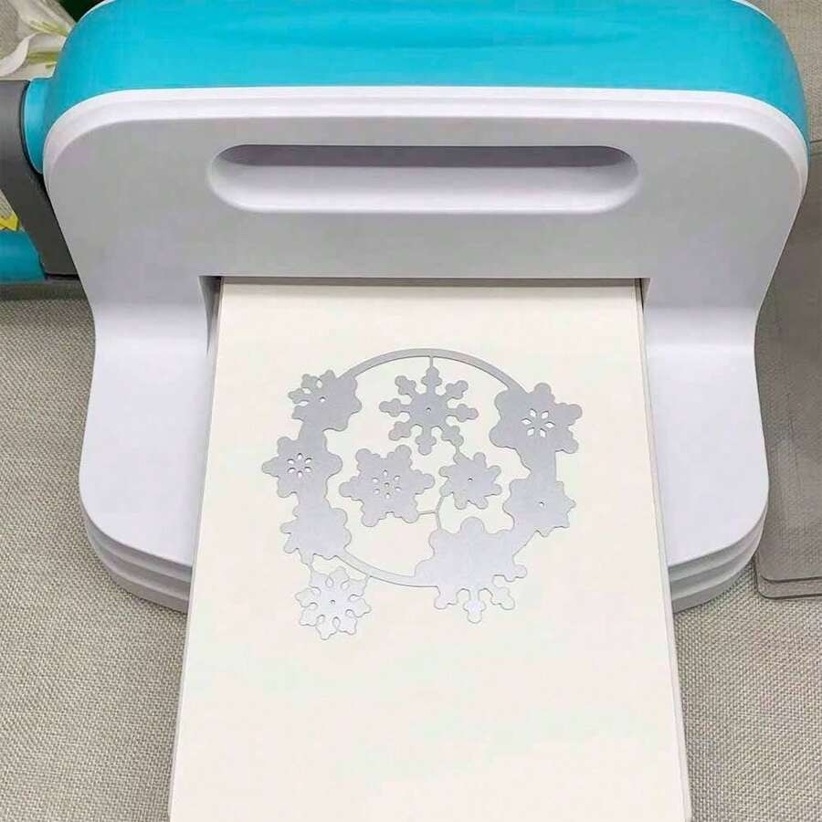Circle Flowers Lace Metal Cutting Die Cuts, Wedding Lace Stencils DIY Crafts Cards Dies Cuts For DIY Embossing Card Making Photo Decorative Scrapbooking - MC490+5PCS Embossed Paper - View 1