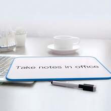 Mini Dry Erase Whiteboard, Portable A4 Size Drawing And Writing Board, Reusable Small Whiteboard, Suitable For Home, Office, Classroom, Used For Notes, Memos And Messages, Multicolor Frame - Multiple Styles - View 2