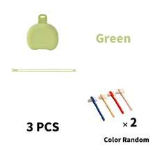 3 Pcs Portable Orthodontic Care Set (1 Case + 2 Brushes), Soft Silicone Retainer Container With Hanging Loop, Dual-Head Cleaning Brushes Remove Plaque From Aligners, Compact Travel-Friendly Organizer For School, Work & Trips, Material - Multicolor - View 12