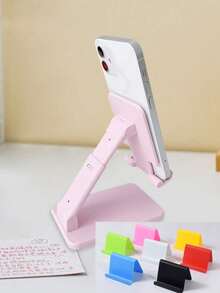 Foldable Desktop Phone Stand, Height And Angle Adjustable Phone Holder, Non-Slip Base Universal Phone Stand, Multi-Functional Phone Accessory; Suitable For All Smartphones, Perfect For Office Desk, Bedroom, Living Room Use, Halloween, Christmas, Room Decor - Multiple Styles - View 5