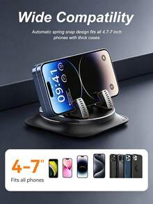 1 cái giá đỡ điện thoại xoay 360° gắn taplo ô tô, đế gel nano tăng cường độ bám, tự khóa chống quá nhiệt, phù hợp cho điện thoại có hoặc không dùng ốp lưng - Nhiều màu - Xem 7