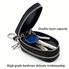 Personalized Creative"Don't Touch My Keybag"Increased Capacity Double-Layerplain Key Bag2D Printingdual Zippermultifunctionalkeystorage Bag,Men's Gift - Multicolor - View 6