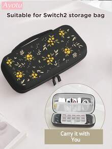Ayotu Suitable For 2025 New Switch 2 Gold Floral Pattern Game Console Shell And Accessories, Set Includes Protective Case, Storage Bag, Joy-Con Controller Protective Cover And Other Multiple Style Accessories, Autumn Romantic, Ideal Choice For Back To School Gifts - View 15