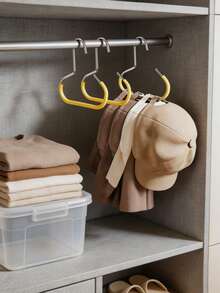 1/2/4pcs Upgraded Hat Hook Rack, Suitable For Dorm Wardrobe, Can Hang Baseball Caps, Flat Caps, Etc., Multi-Functional Hat Display Rack, Simple And Fashionable, Towel Rack, Room Decor, Clothes Hanger, Storage Rack, Organization, Wall Key Hook, Adhesive Hook, Bedroom Decor, Kitchen Accessories, Bathroom Decor Accessories, Bathroom Accessories, Bathroom Storage, Back To School, Autumn Home Decor - Multicolor - View 2