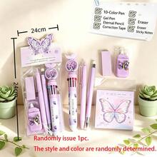 1pc Random Style & Color, Student Ins-Style Stationery Gift Box Set, Multiple Colors Available, Suitable For Student & Office Use, Teen Girl Gift, Back To School/Halloween/Christmas Essential, Randomly Sent 1pc, Not A Set, 1ste=6pcs - Multiple Styles - View 11