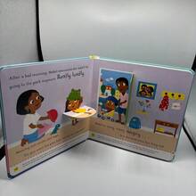 Foldable Inner Page Family Story Time Cognitive Enlightenment Language Development Perfect Christmas Halloween Gift Science Education Portable Flip Learning Material Cardboard - Multicolor - View 13