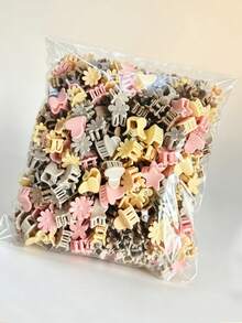 15/30/80pcs-New Multi-Color Multi-Shape Small Claw Clips Assorted Hair Clips, Girls Daily Casual Versatile Hair Accessories, Bangs Side Hair Clips - Multicolor - View 3