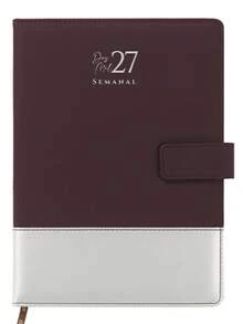 PromoClick Agenda Semanal  2027 De Poliuretano Con Calcomanías Separador Y Planificador Anual - Vino - Ver 8