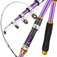 Telescopic Fishing Rod And Reel Set, Portable Saltwater And Freshwater Spinning Reel Fishing Kit With Rod Tip Protector And Rod Strap, Outdoor Surfing Fishing Travel Gear - Multicolor - View 3