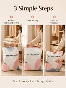 Pump-Free 3D Vacuum Storage Bag, 80% Compression Rate, Extra Large Capacity, 3D Roll-Up Vacuum Sealed Bag, Upgraded Large Capacity Compression Storage Bag, Suitable For Bedding, Clothing, Blankets, Giant Bedding, Travel Storage Cubes - Multicolor - View 7