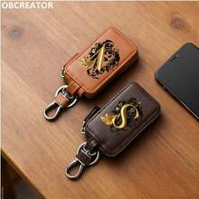 Men's Car Key Bag,Key Protection Cover,Zero Wallet, Metal Hook And,Walletzipper,Retrobagsuitableforcarremote Control,Key Storage Bag,Gift To Boyfriend - Multicolor - View 11