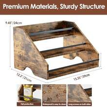 3 Step Liquor Bottle Display Rack - Wooden - View 4