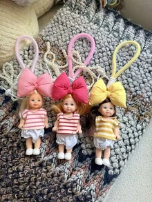 1pc [Cute Baby Series]Soft Keychain Bag Charm DIY Accessory Decoration Gift,Purse Charms - Multicolor - View 2
