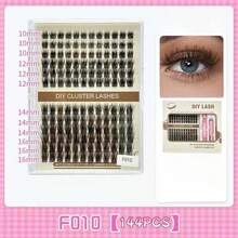 Cross-Style Voluminous DIY Large Capacity Segmented Long False Eyelash Clusters - C - View 9
