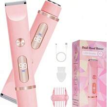 1pc Women's 2-In-1 Dual-Head Electric Shaver, Portable Rechargeable Body Hair And Bikini Trimmer With Limit Comb, Gentle And Smooth Razor For Face, Arms, Legs And Bikini Line, Best Gift For Your Loved One - Multi-color - View 10