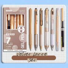 7pcs Gel Pen Set, ST Tip Quick-Dry Black Ink, Retractable Hybrid Ink Pen, Waterproof, Soft Grip, Smooth Fine Tip Writing Stationery, Suitable For School Office Supplies, Back To School Essentials - Multiple Styles - View 4