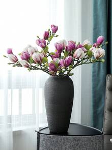 1/3 Pcs Artificial Magnolia Branches, Light‑Luxury Home Decor Floral Arrangement With Realistic Touch. The Magnolia Petals Are Constructed From High‑Quality Silk Fabric,. No Maintenance Required, Perfect For Multiple Application Scenarios. - Multicolor - View 4