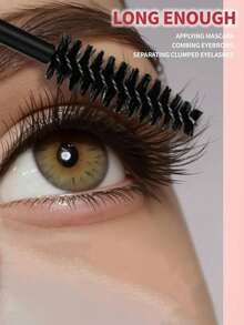 100pcs Disposable Mascara Brush Set With Lip Gloss Brush Head, Nylon Bristles, Suitable For Neutral Skin, Fragrance-Free, ABS Plastic Handle - Multicolor - View 6