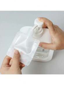 1pc/3pcs Travel Essential Portable Lotion Dispensing Bag - White - View 1