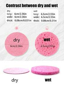 20/10/1pc Compressed Round Facial Cleansing Pads, Wood Pulp Material, Reusable Exfoliating Facial Wipes, Suitable For Home Or Travel, Summer Facial Towels (6cm/2.36in) - Multicolor - View 7
