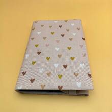 1pc Handmade Crimson Heart Fabric Book Cover, Notebook/Journal Fabric Book Sleeve, Gift For Book Lovers, Couples, Family - Single Piece - View 11
