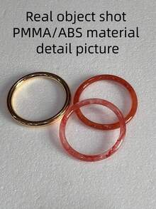 3件組時尚復古波希米亞風多色壓克力手環，適合女性日常配戴 (PMMA/ABS材質，受光線與角度影響，產品與圖片之間可能存在輕微色差；請準確標註產品材質與特性，上傳實際產品細節照片，客觀呈現真實材質紋理，減少材質與顏色不符的反饋) - 多色 - 查看 4
