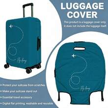 1PC, Flat Print Design, Print Design - No Texture, Accessories Only, Luggage Protective Cover, Does Not Include The Luggage Shown In The Picture, Suitable For 20 To 28 Inch Luggage, Made Of Thick High-Quality Fabric, Essential Accessory For Your Travel And Checked Luggage. - Multicolor - View 30