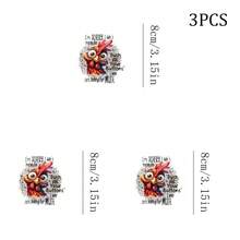 1/2/3pcs Funny Big Eye Rooster English Slogan Heat Transfer Iron-On Patch, Humorous Cartoon Chick Graffiti Iron-On Sticker For DIY Decorating T-Shirt, Sweatshirt, Pillow, Tote Bag - Multicolor - View 5