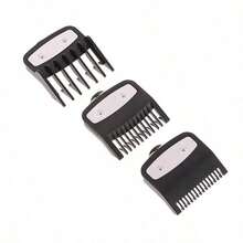 5/4/3/2/1pc Random Styles Adjustable Black Hair Clipper Comb Guard, Rat-Tail Comb, Suitable For Trimming Length, Professional Barber Home Salon Haircutting Accessories - Multicolor - View 5